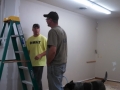 Matt & Steve Finishing Up the Wall Remodel in the New Building