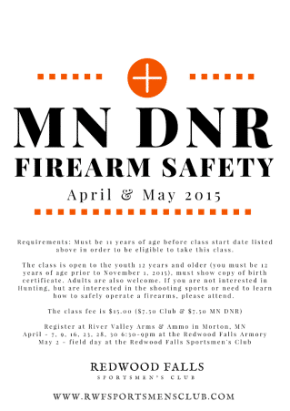 MN DNR Firearm Safety Course River Valley Arms Ammo