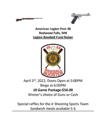 American Legion Baseball Gun Bingo