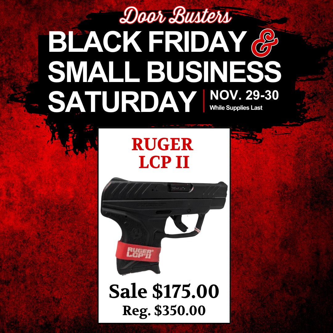 Ruger LCP II Black Friday Small Business Saturday Door Buster