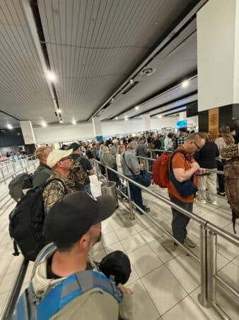 Attempting to get through security AGAIN on the way back to the states. We ended up having to go through security at every stop; Johannesburg, Cape Town and Atlanta.