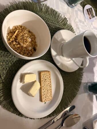 I can always get behind cheese and crackers for any meal.
