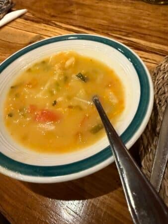 Every night but the last night the chef made some form of amazing soup as the starter.