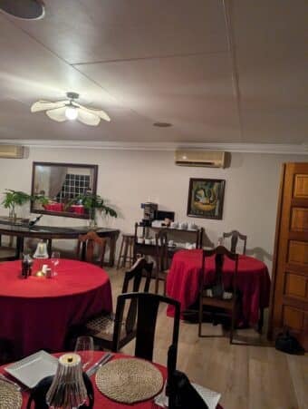 Dining area at Avant Garde.