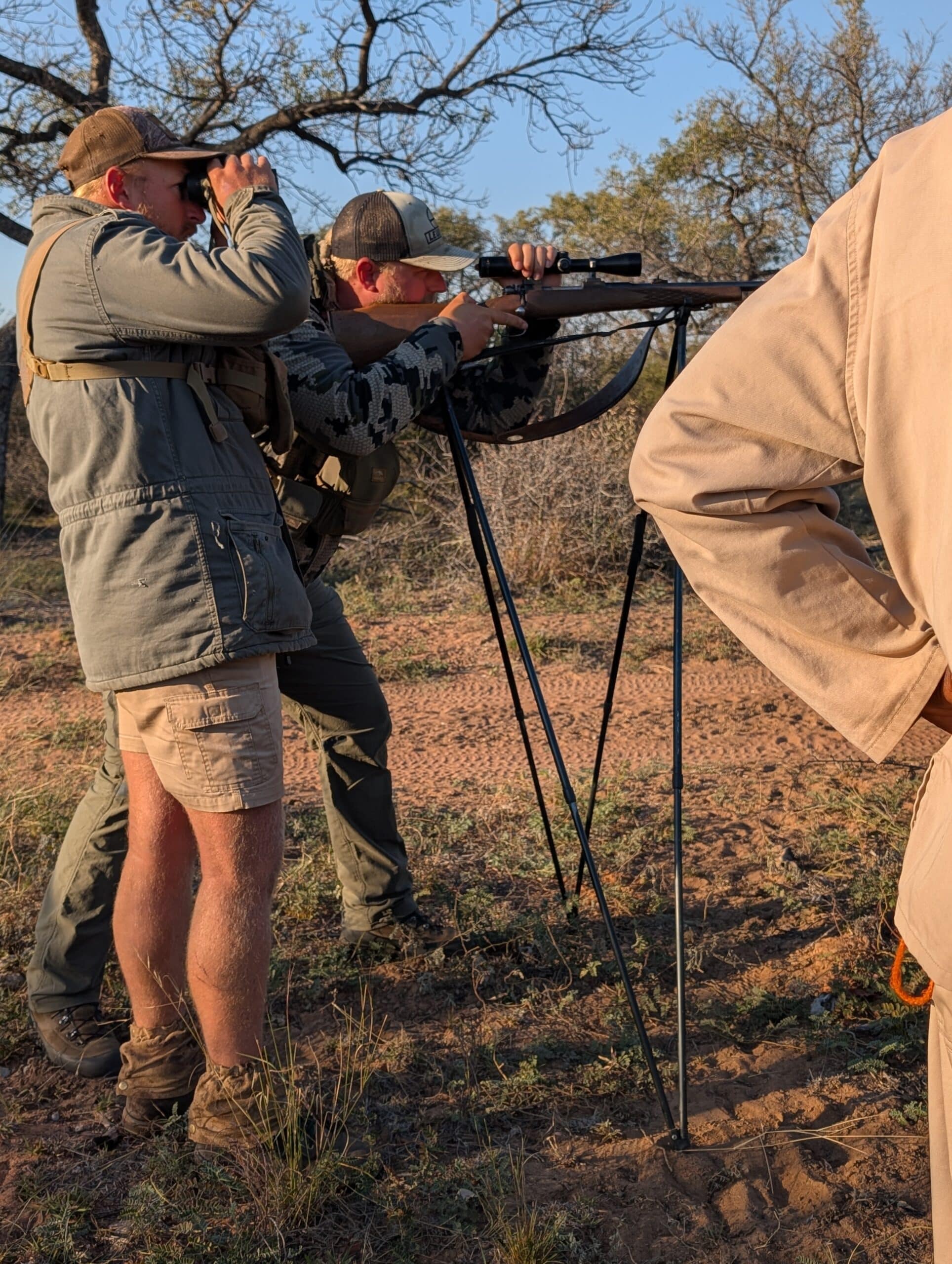 It's simple, not easy to get set up on these standing shooting sticks!
