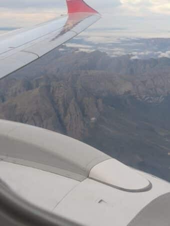 View of Cape Town from the sky.